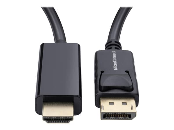 MicroConnect - Adapterkabel - DisplayPort hann låst til HDMI hann - 3 m - svart - 1080p støtte 60 Hz