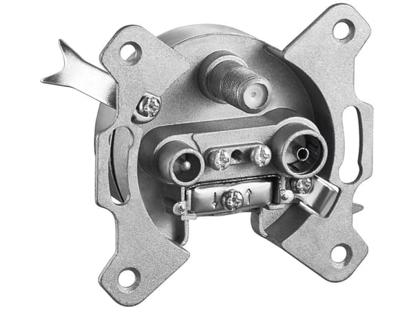 Goobay 67047, TV + SAT, 2400 MHz, 14 dB, 75 O, Silver, Metall