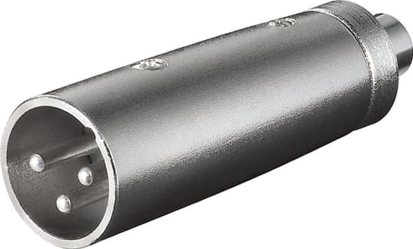 Goobay XLR 008, XLR 3, RCA, Sort