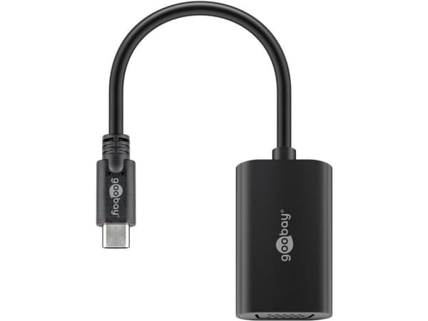 Goobay 51776, USB Type-C, 1920 x 1080 pixlar Svart