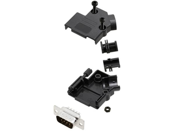 TRU COMPONENTS TCD45PKP09DBPK 7709596 D-SUB stiftlistsats 45° Polantal: 9 Lödskål 1 st