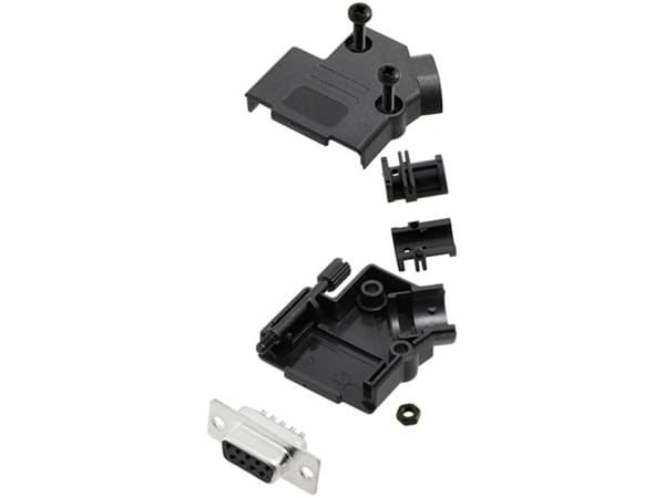 TRU COMPONENTS TCD45PKP09DBSK 7709688 D-SUB-bussningssats 45° Antal poler: 9 Lödhuvud 1 st