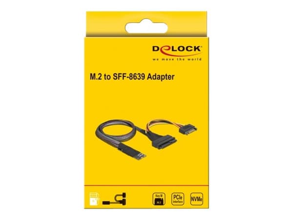 Delock - Gränssnittsadapter - 2.5", M.2 - NVMe PCIe - U.2