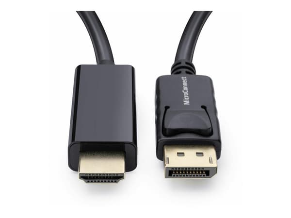 MicroConnect - Adapterkabel - DisplayPort hann låst til HDMI hann - 1 m - svart - 1080p støtte 60 Hz