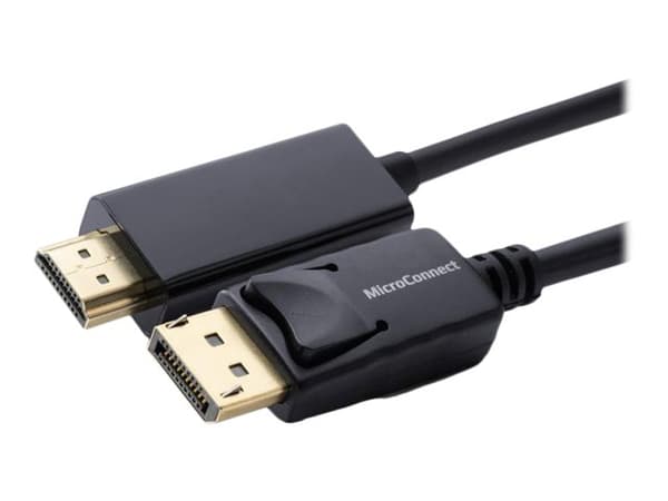 MicroConnect - Adapterkabel - DisplayPort hann låst til HDMI hann - 1 m - svart - 1080p støtte 60 Hz