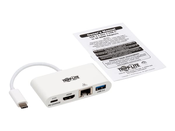 Tripp Lite U444-06N-H4GU-C, USB Type-C, USB Type-C + USB Type-A + HDMI, Uros, Naaras, 3840 x 2160 pikseliä, 3840 x 2160