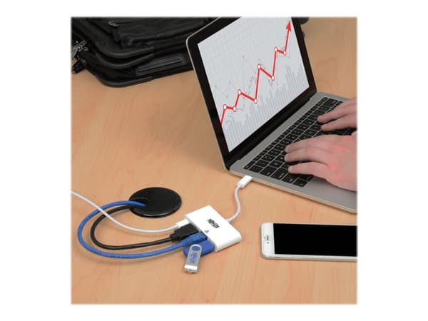 Tripp Lite U444-06N-H4GU-C, USB Type-C, USB Type-C + USB Type-A + HDMI, Uros, Naaras, 3840 x 2160 pikseliä, 3840 x 2160