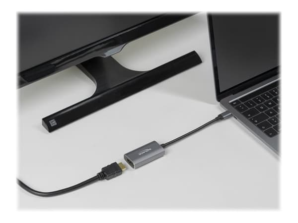 Delock - Video adapter - 24 pin USB-C hann til HDMI hunn - 20 cm - grå - 8 K 60 Hz (7680 x 4320) støtte
