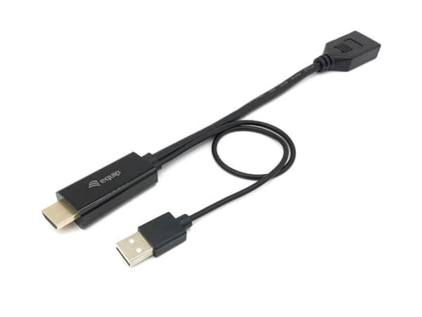 Equip 119039, 0,15 m, HDMI Typ A (Standard), DisplayPort, Hanstik, Rakt