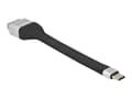 Miniatyrbilde 1 av 5: Delock - USB/VGA-adapter - 24 pin USB-C (hann) til HD-15 (VGA) (hunn) - Displayport 1.2/Thunderbolt 3 - 13 cm - flat - svart