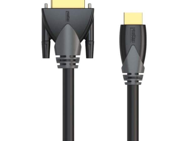 PROCAB CLV160/1.5, DVI D, HDMI A, 1,5 m, Sort, Grå