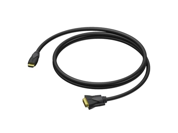 PROCAB CLV160/1.5, DVI D, HDMI A, 1,5 m, Sort, Grå