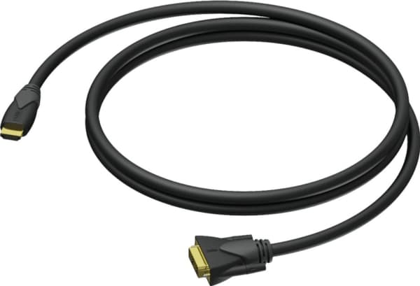 PROCAB CLV160/3, DVI D, HDMI A, 3 m, musta, harmaa