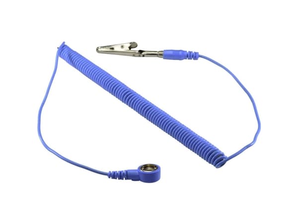 TRU COMPONENTS SpKL-10-183-SK ESD-jordkabel 1,83 m Tryckknapp 10 mm, Alligatorklämma