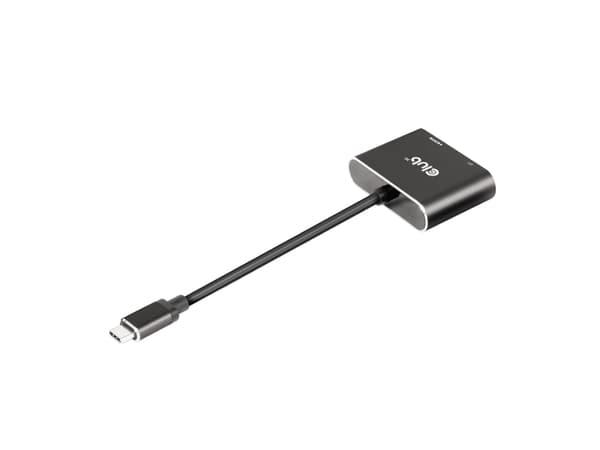 Club 3D - Video adapter - 24 pin USB-C (hann) til HDMI, DisplayPort (hunn) - USB 3.2 Gen 2 / DisplayPort 1.4 - 20 cm - støtte for 4K 60 Hz (3840 x 21