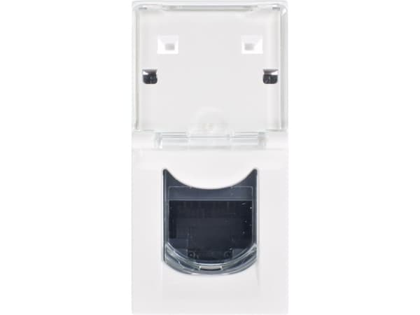 Legrand Mosaic LCS² - Påknipsbar mulighetsmodulfrontplate - CAT 6 - UTP - RJ-45 - hvit, RAL 9003