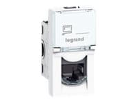 Legrand Mosaic LCS² - Påknipsbar mulighetsmodulfrontplate - CAT 6 - UTP - RJ-45 - hvit, RAL 9003