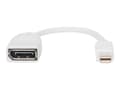 Miniatyrbilde 2 av 5: DIGITUS - DisplayPort-adapter - Mini DisplayPort (hann) til DisplayPort (hunn) - DisplayPort 1.2 - 15 cm - formstøpt, 4K 60Hz støtte - hvit