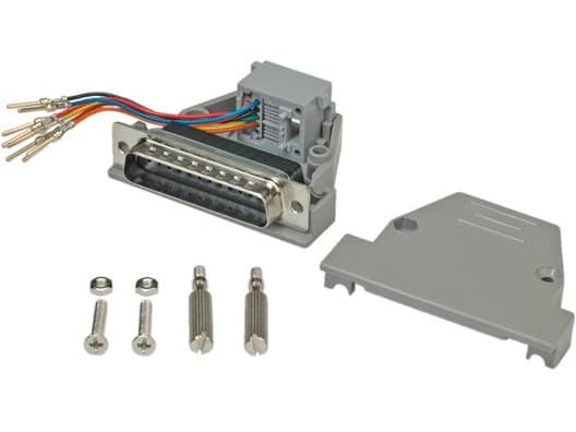 ROLINE Adapter DB25 M / RJ45 F, 8P/8C, DB25 M, RJ45 F