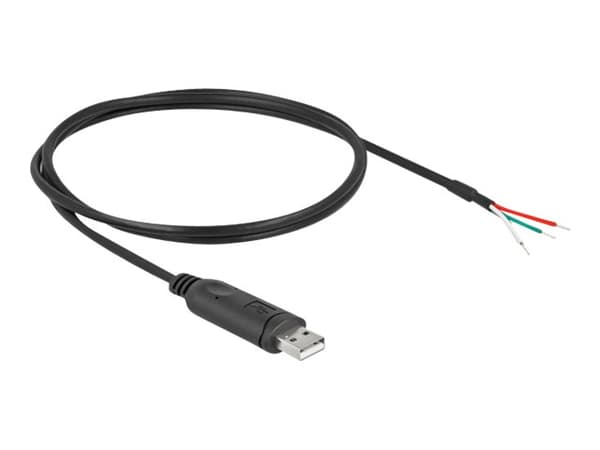 Delock - Seriell adapter - USB 2.0 - RS-232 x 1 - svart
