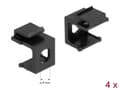 Miniatyrbild 3 av 3: Delock Keystone cover - Modulär insättning (tom) - svart - 1 port (paket om 4)