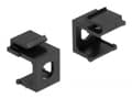 Miniatyrbild 2 av 3: Delock Keystone cover - Modulär insättning (tom) - svart - 1 port (paket om 4)