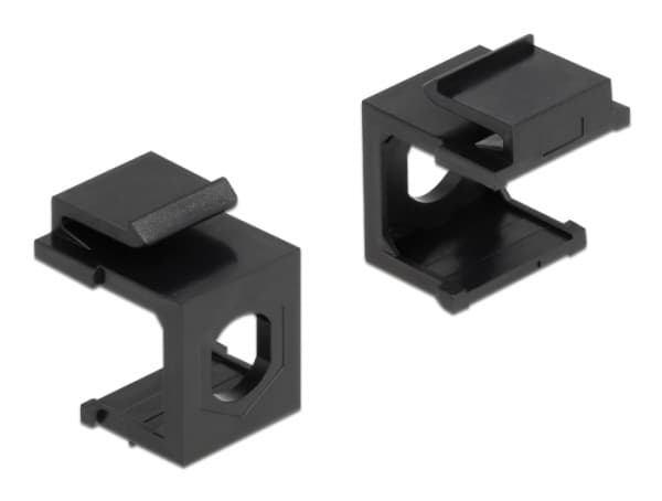 Delock Keystone cover - Modulär insättning (tom) - svart - 1 port (paket om 4)