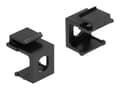 Miniatyrbild 1 av 3: Delock Keystone cover - Modulär insättning (tom) - svart - 1 port (paket om 4)