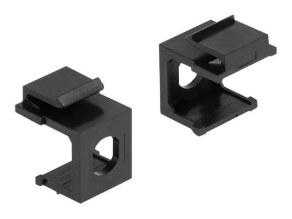 Delock Keystone cover - Modulär insättning (tom) - svart - 1 port (paket om 4)