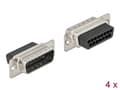 Miniatyrbilde 3 av 3: Delock - Krympeskall - D-Sub 15 pin crimp male (en pakke 4)