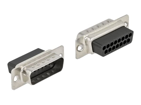 Delock - Krympeskall - D-Sub 15 pin crimp male (en pakke 4)