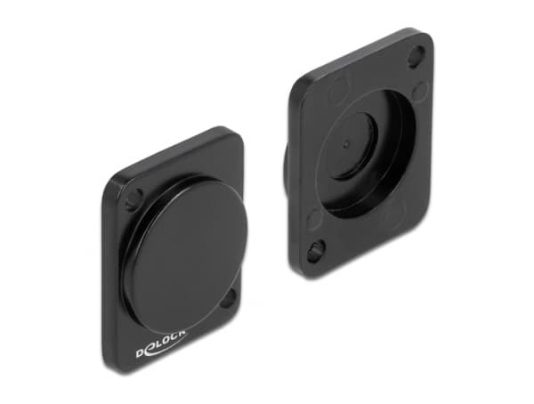 Delock D-Type cover - Outlet cover - svart