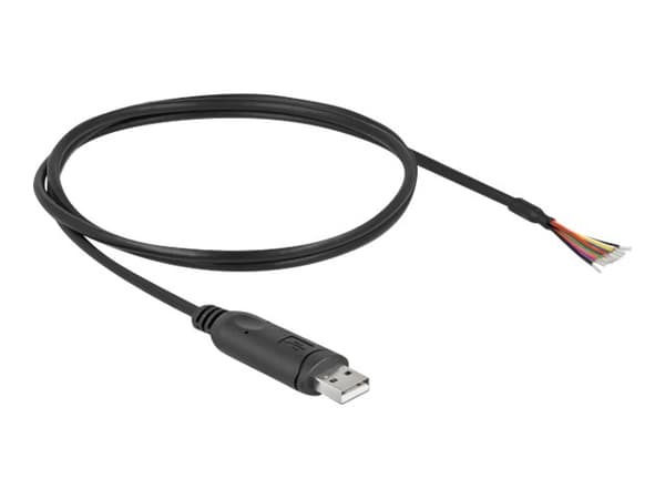 Delock - Seriell adapter - USB 2.0 - RS-232 - svart