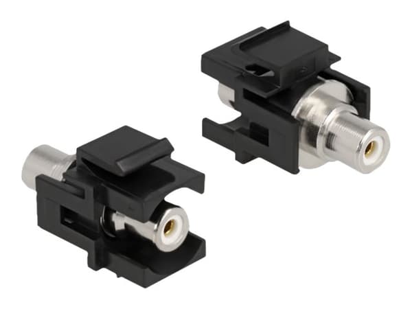Delock Keystone Module RCA female > RCA female - Modulinnlegg (kopling) - RCA - svart, hvit