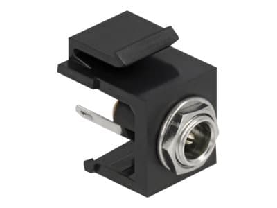 Delock Keystone-moduuli - modulaarinen sisäkkäin - virta DC-liitin 5,5 mm (ID: 2,5 mm) - musta