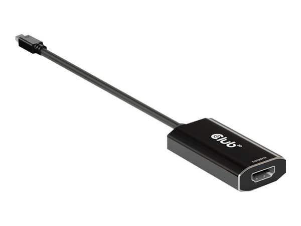 Club 3D CAC-1186 - Adapterkabel - Mini DisplayPort hane till HDMI hona - 15 cm - aktiv, Enkelriktad, 8K30Hz stöd, 4K120 Hz (3840 x 2160) stöd - för P