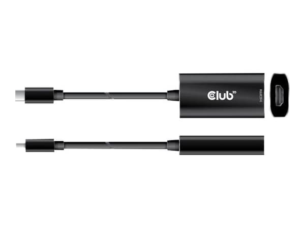 Club 3D CAC-1186 - Adapterkabel - Mini DisplayPort hane till HDMI hona - 15 cm - aktiv, Enkelriktad, 8K30Hz stöd, 4K120 Hz (3840 x 2160) stöd - för P