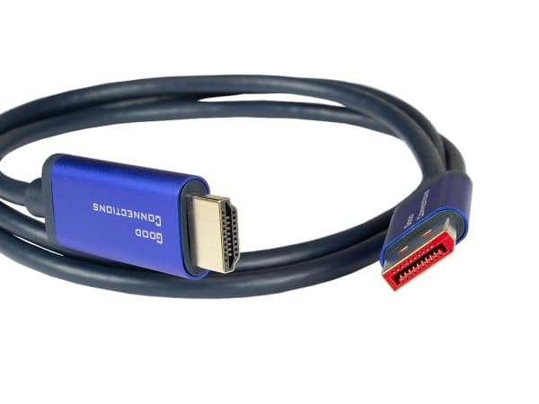Alcasa 4860-SF010B, 1 m, DisplayPort, HDMI, Hanstik, Suora, Suora