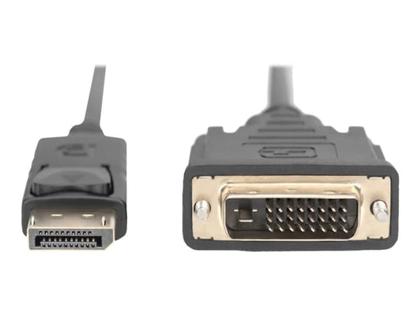 DIGITUS - Adapterkabel - DisplayPort (hann) låst til DVI-D (hann) skrubar - DisplayPort 1.1a - 3 m - 1080p-støtte - svart
