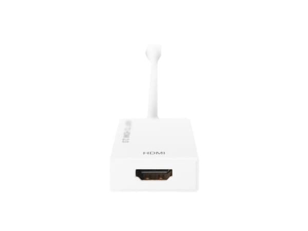 DIGITUS - Video adapter - Mini DisplayPort hann til HDMI hunn - 20 cm - dobbeltisolert - hvit - aktiv, 4K(4096 x 2160) støtte