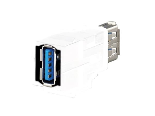 Rutenbeck 17010650, Vit, USB-Keystone, USB A