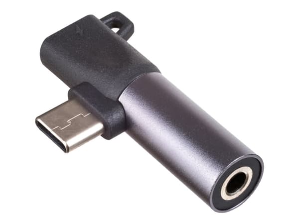 Akyga AK-AD-62 - USB-C til hodetelefons-jakkadapter - 24 pin USB-C hann til 24 pin USB-C, minijakk hunn - svart