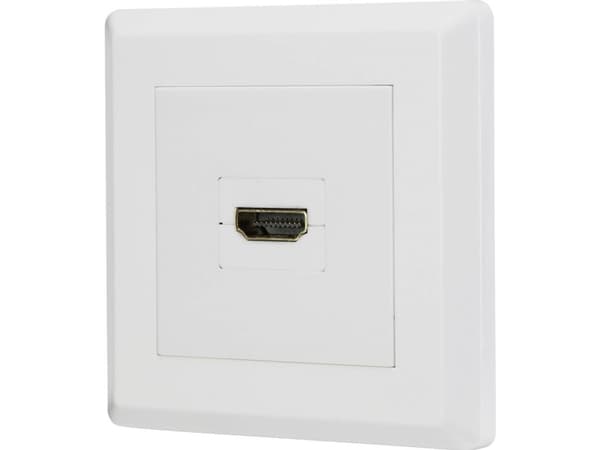 Renkforce RF-4724906 HDMI Adapter [1x HDMI-tilslutning - 1x HDMI-tilslutning] Hvid forgyldte stik