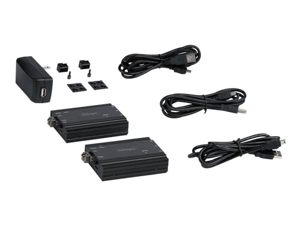 StarTech.com 4K HDMI KVM-förlängare över fiber - HDMI-video och USB-fjärrkontroll för KVM-omkopplare/-konsol - upp till 300 m (MultiMode) - 2x 10G MMF SFP+-moduler - KVM-förlängningssats (TX / RX)