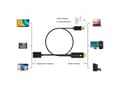 Miniatyrbilde 3 av 5: TECHly - Video adapter - HDMI hann til USB (kun strøm), DisplayPort - svart - 4 Kx2K60 Hz-støtte