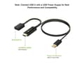 Miniatyrbilde 4 av 5: TECHly - Video adapter - HDMI hann til USB (kun strøm), DisplayPort - svart - 4 Kx2K60 Hz-støtte