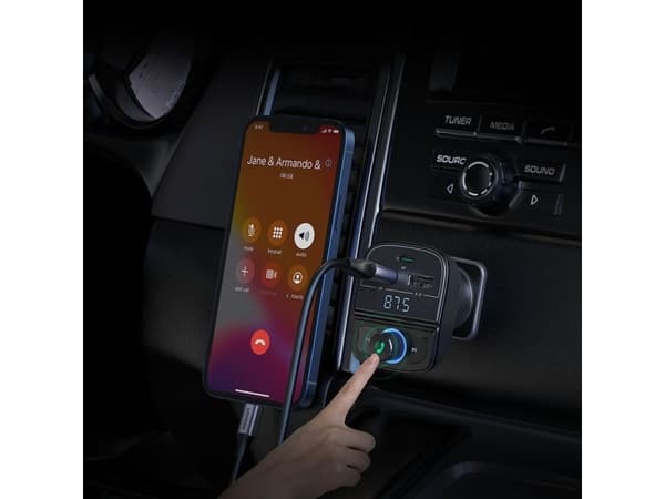 UGREEN CD229 FM siųstuvas Bluetooth 5.0 USB QC 3.0 USB-C PD Micro SD