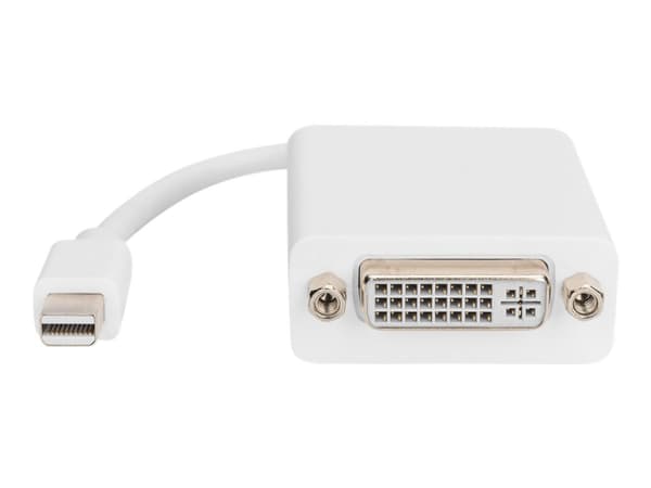 DIGITUS - Video adapter - Mini DisplayPort (hann) til DVI-I (hunn) - Displayport 1.2/Thunderbolt 2 - 15 cm - 1080p støtte 60 Hz - hvit
