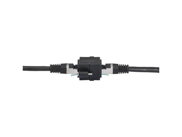 Renkforce RF-4712202, Platt, Svart, RJ-45, RJ-45, Honkoppling, Honkoppling