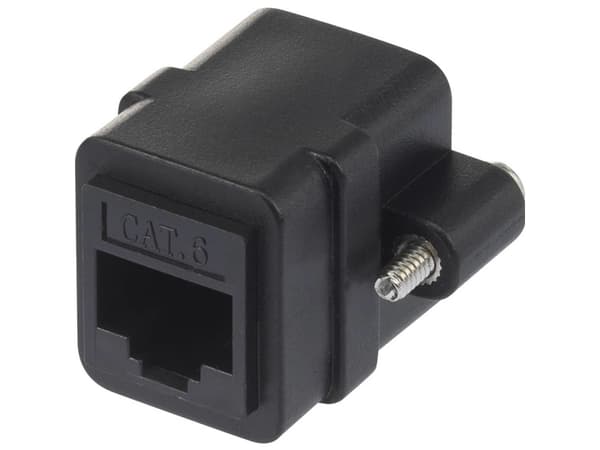 Renkforce RF-4712202, Platt, Svart, RJ-45, RJ-45, Honkoppling, Honkoppling